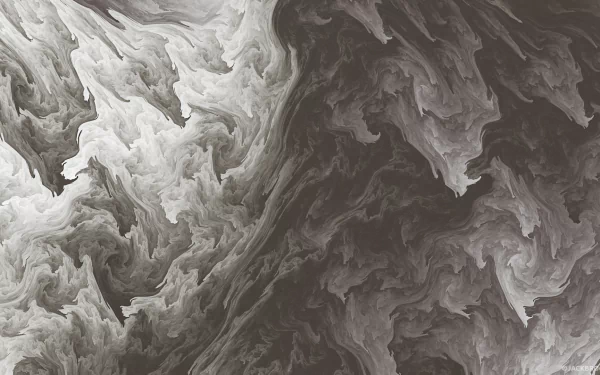 An abstract artwork in shades of grey, featuring swirling patterns and textures, serves beautifully as a HD desktop wallpaper and background.