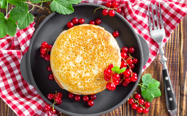 currants meal food pancake HD Desktop Wallpaper | Background Image