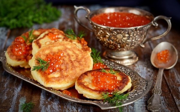 Food Pancake Caviar HD Wallpaper | Background Image