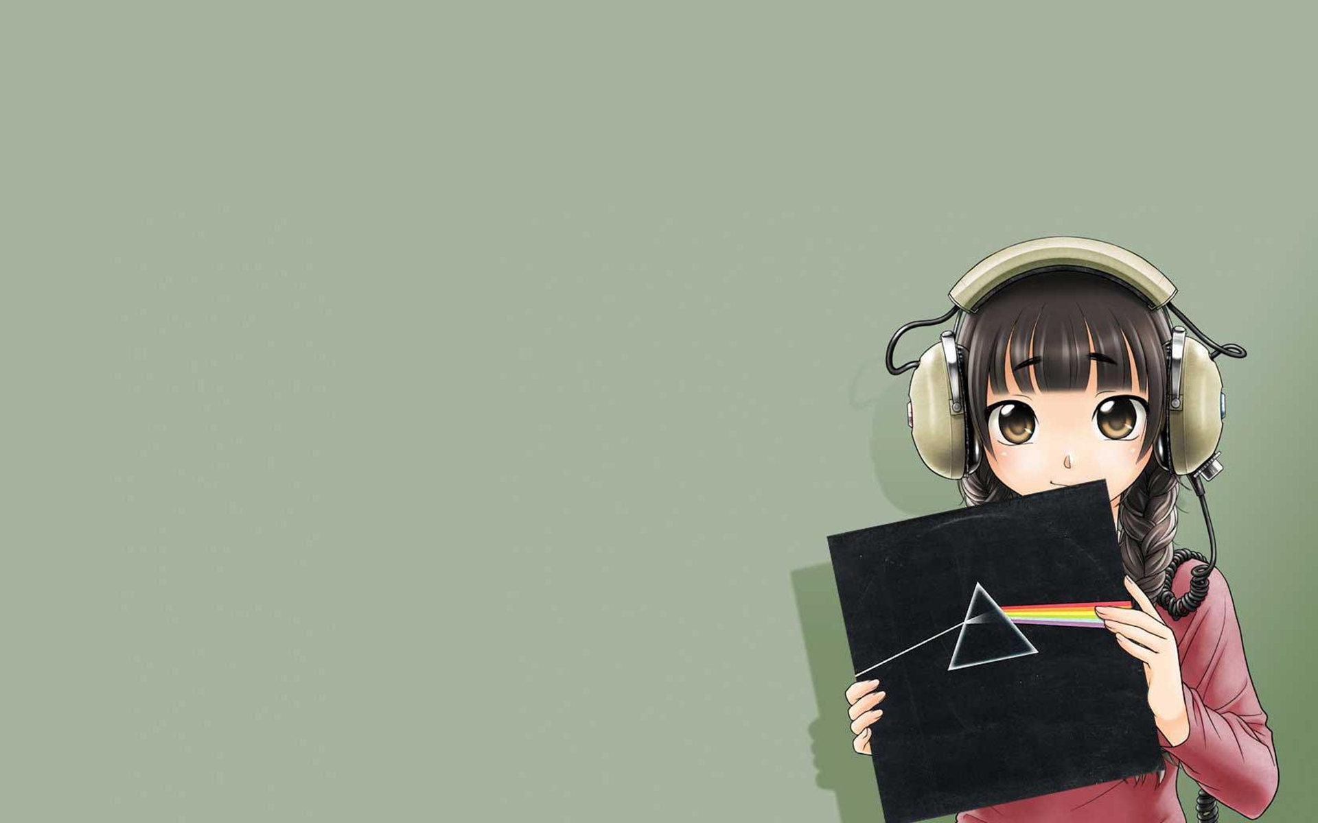 Download Dark Side Of The Moon Anime Headphones HD Wallpaper