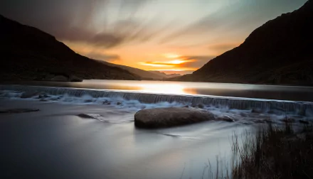 snowdonia Wales sunrise mountain nature river HD Desktop Wallpaper | Background Image