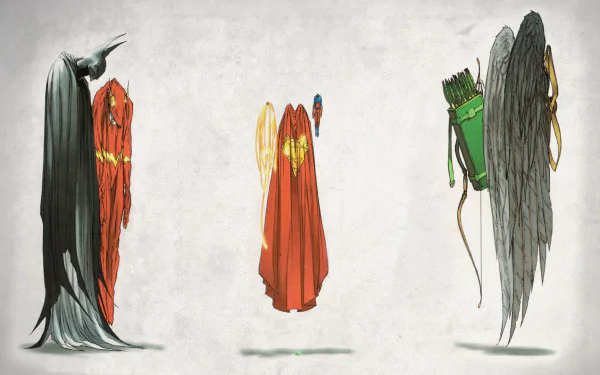 Atom (DC Comics) Wonder Woman Lasso of Truth Hawkman (DC Comics) Green Arrow Superman Flash Batman Comic identity crisis HD Desktop Wallpaper | Background Image