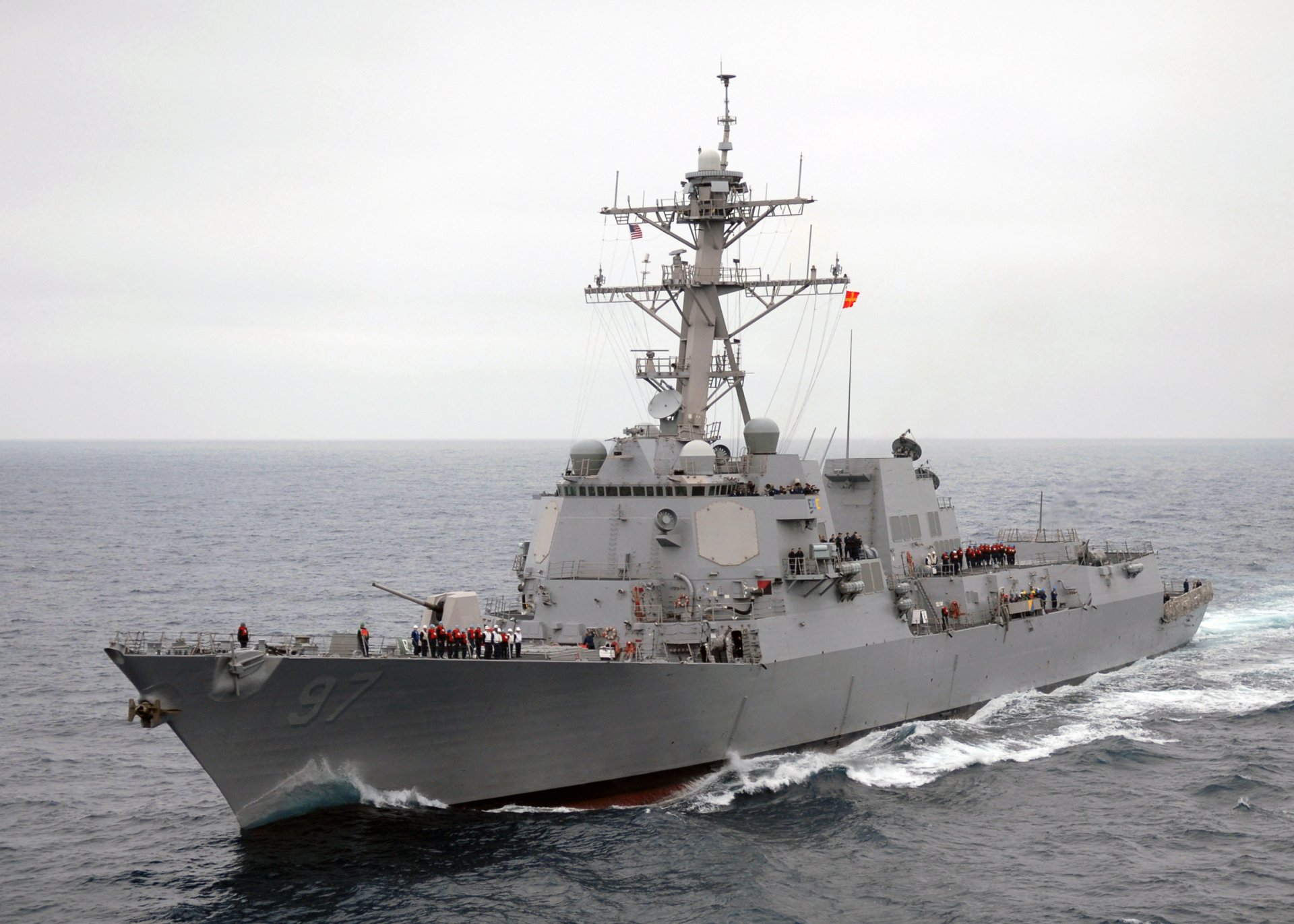 Download USS Halsey (DDG-97) Destroyer Military United States Navy  HD Wallpaper