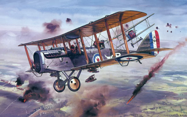 military biplane HD Desktop Wallpaper | Background Image