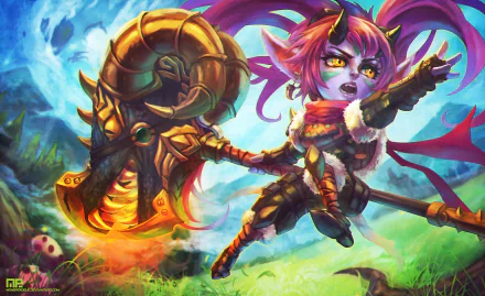 Poppy (League Of Legends) video game League Of Legends HD Desktop Wallpaper | Background Image