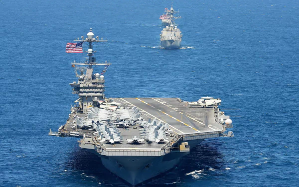 jet fighter navy aircraft carrier warship military USS George Washington (CVN-73) HD Desktop Wallpaper | Background Image