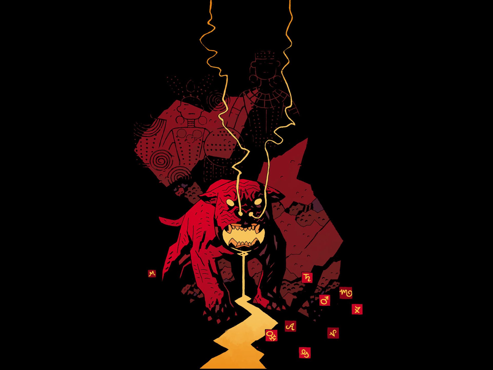 Download Comic Hellboy HD Wallpaper | 1920x1440 | Wallpaper Abyss