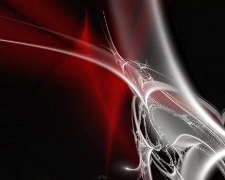 HD desktop wallpaper featuring an abstract, red and black background with intricate white and gray lines creating a dynamic, flowing design.