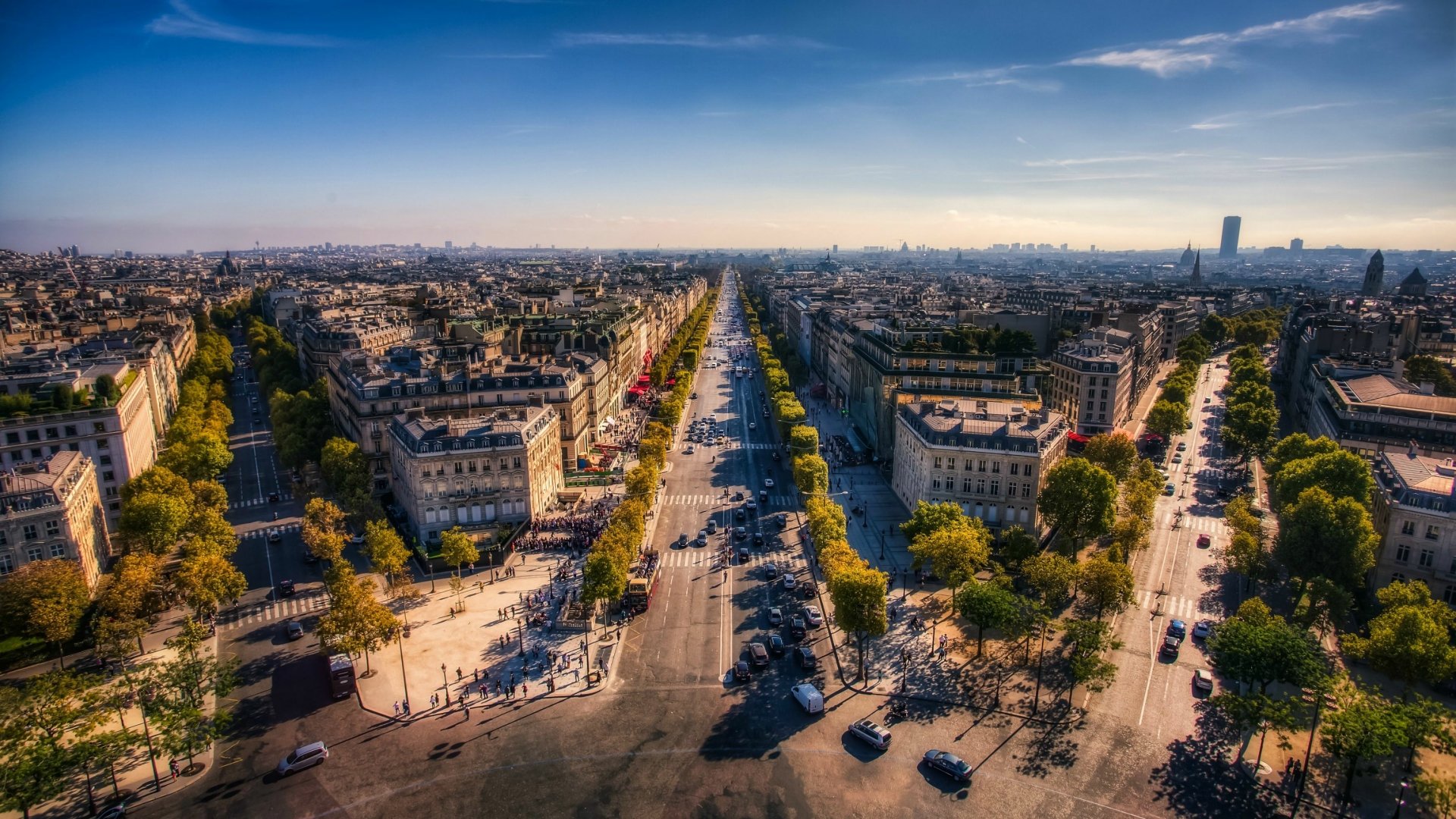 Download France Road City Man Made Paris HD Wallpaper