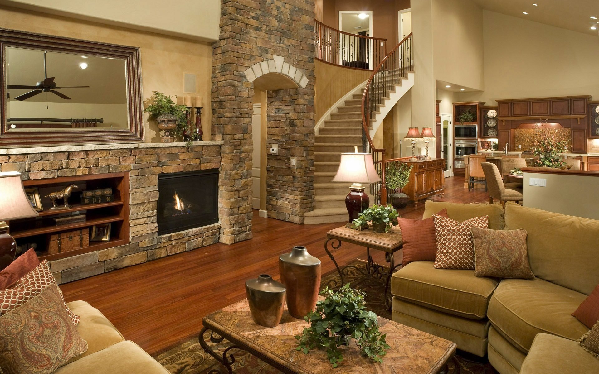 Cozy Stone Walled Room HD Wallpaper For Your Space