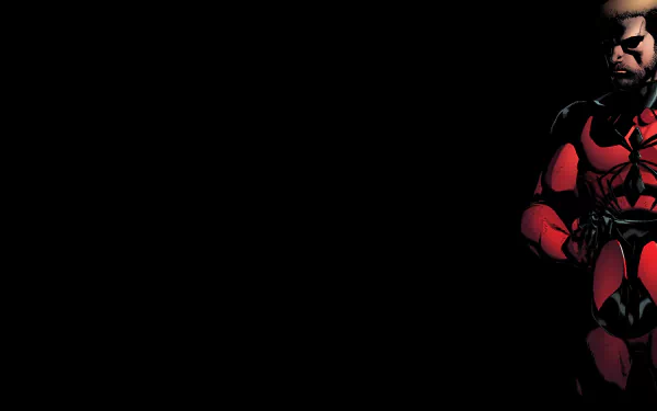 HD PC desktop wallpaper featuring Scarlet Spider from the comics, shown in a dark, dramatic pose against a black background.