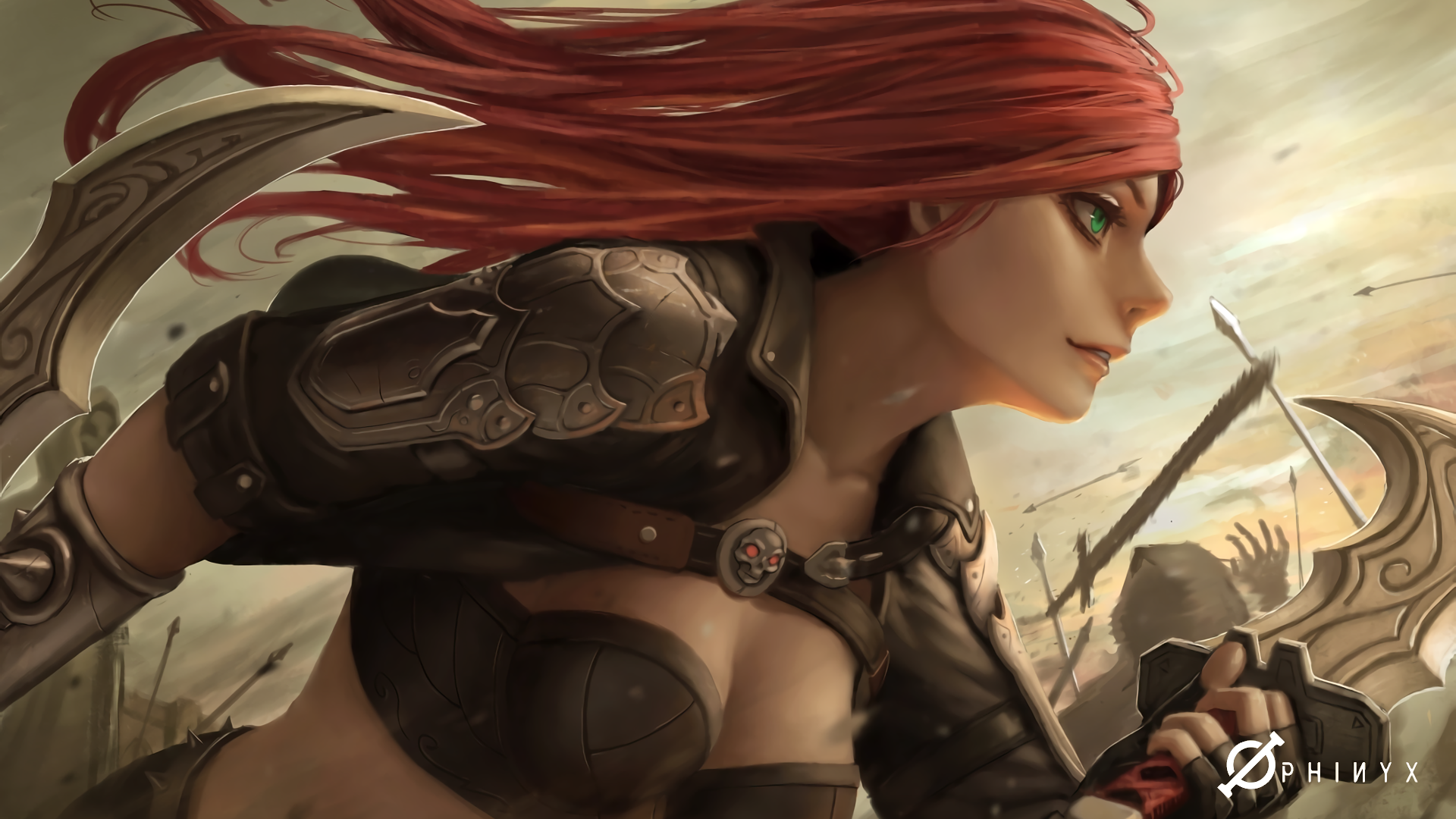 Katarina: HD Wallpaper from League of Legends by Septimius Ferdian, image size:1920x1080