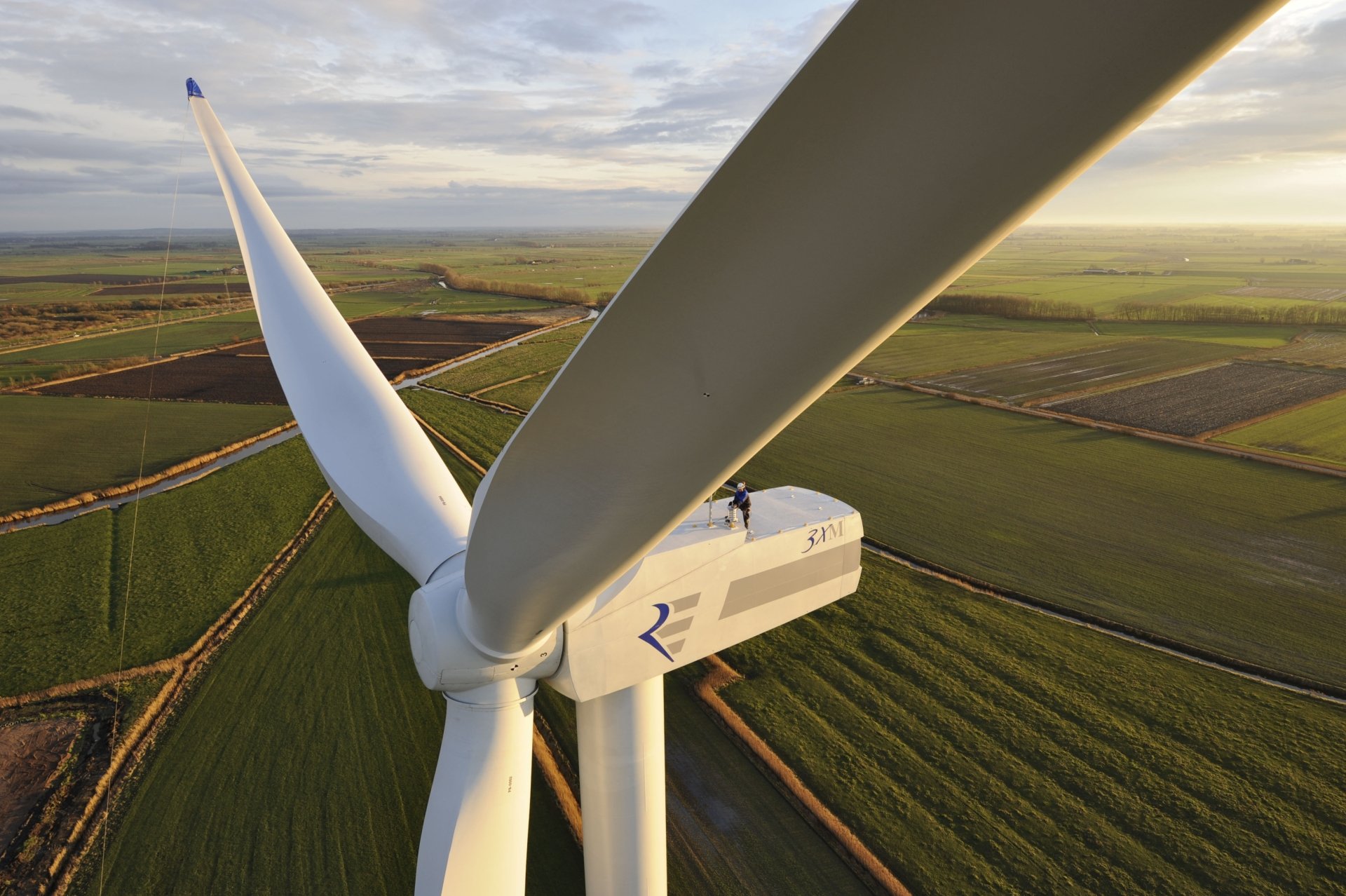 Download Man Made Wind Turbine HD Wallpaper