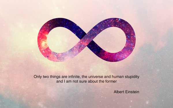 Misc Quote Space Science Albert Einstein Infinity Symbol HD Wallpaper | Background Image