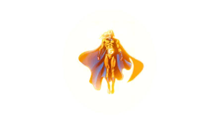 High-definition desktop wallpaper featuring Sentry from Marvel Comics, showcasing the character in a dynamic pose with a glowing background and vibrant cape.