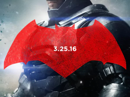 HD wallpaper featuring Batman V Superman: Dawn Of Justice, showcasing a striking red bat symbol with the date 3.25.16 prominently displayed.
