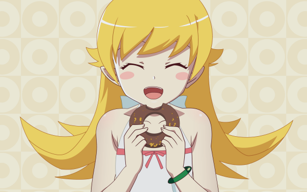 Anime Monogatari (Series) Shinobu Oshino Monogatari Series: Second Season Doughnut Blonde Blush HD Wallpaper | Background Image