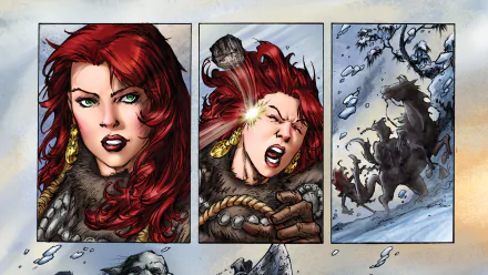 Comic Red Sonja HD Desktop Wallpaper | Background Image