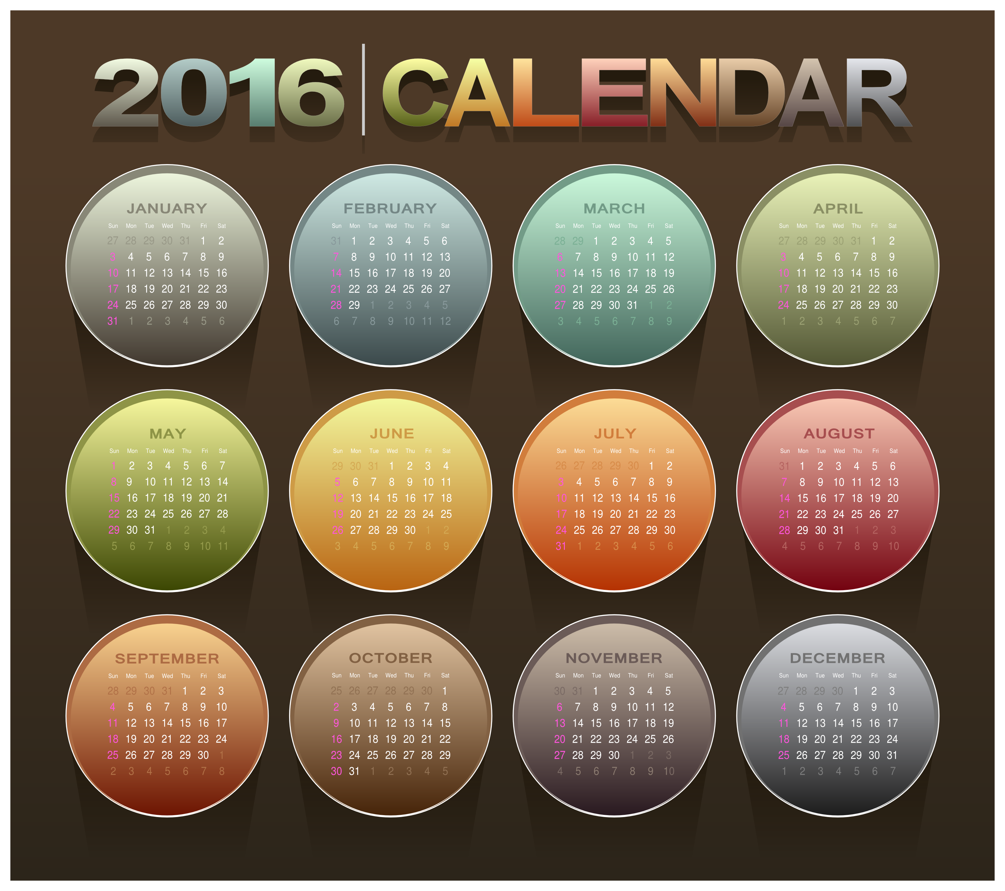 2016 Computer New year Calendar by Viscious-Speed
