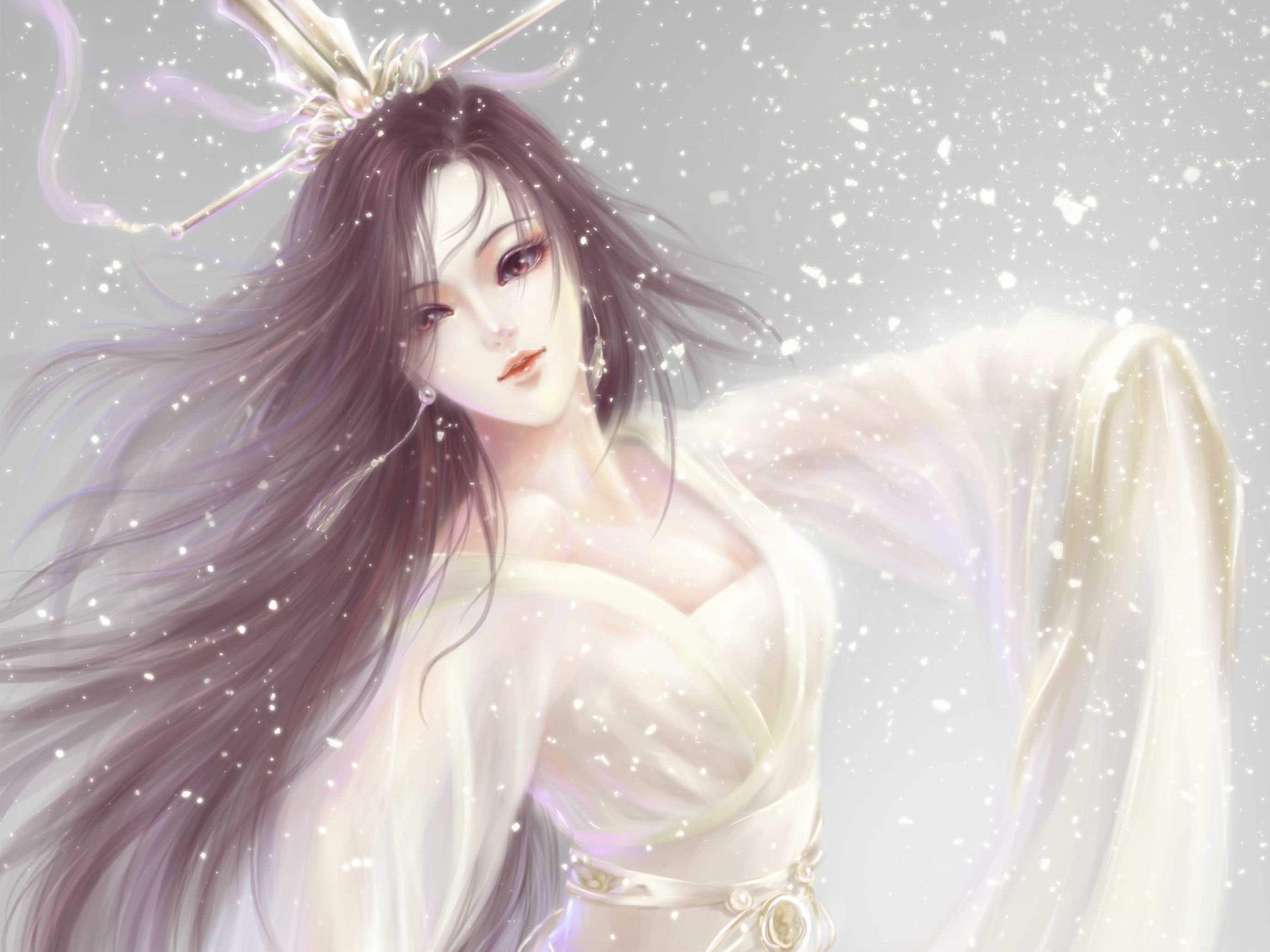 Woman in white HD Wallpaper  Background Image  2751x2063 
