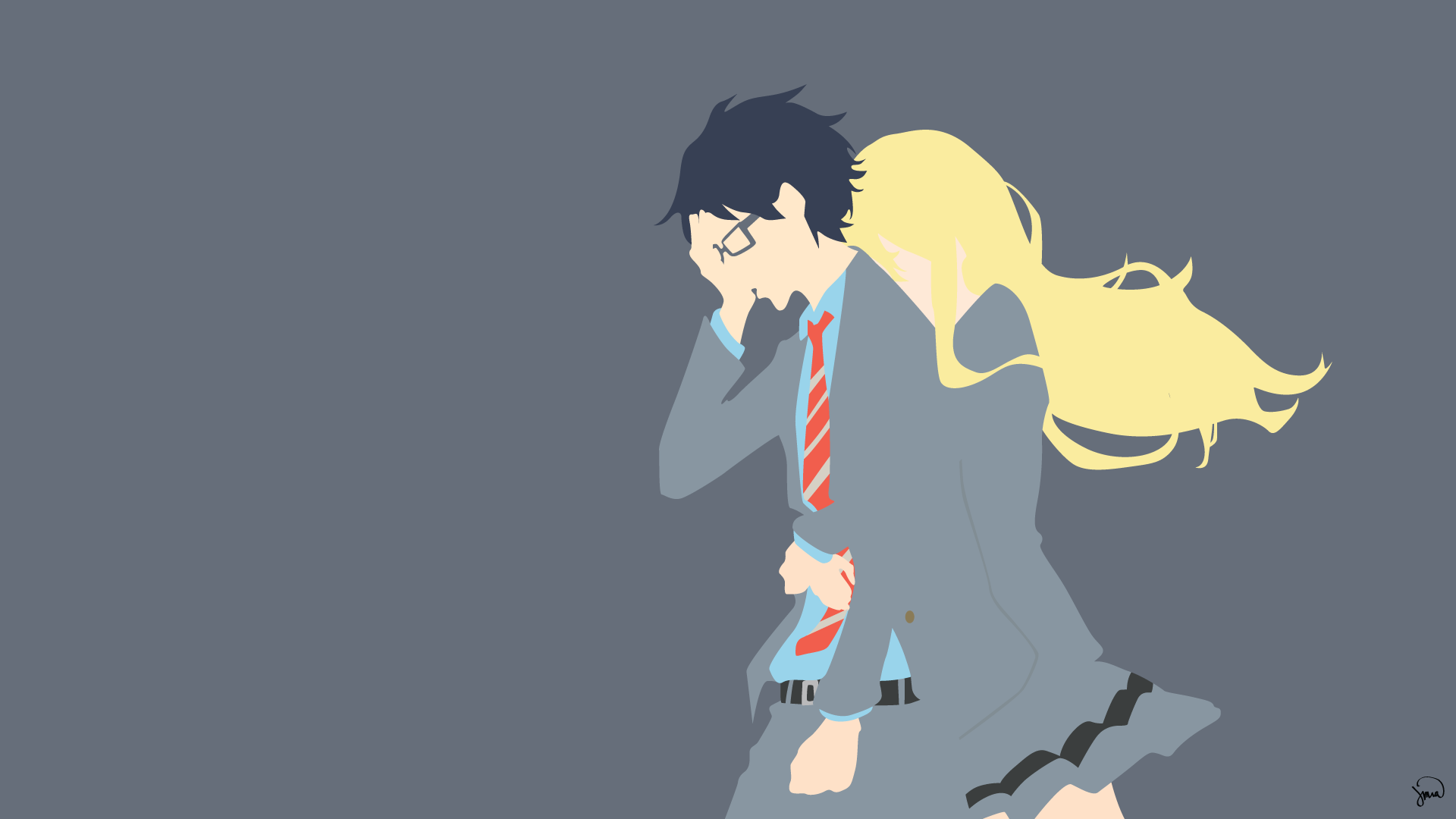 Kaori and Arima Full HD Wallpaper and Background Image | 1920x1080 | ID