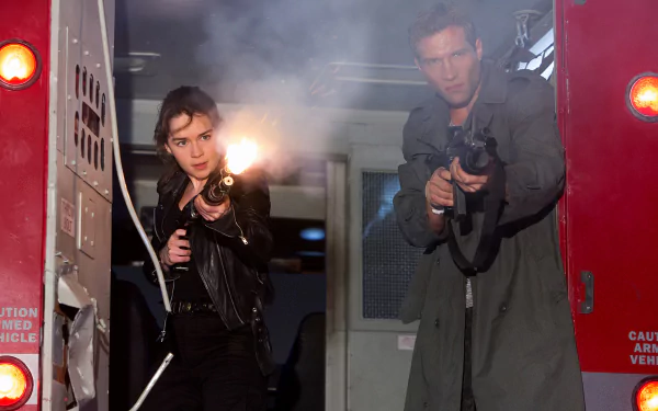 Jai Courtney Emilia Clarke movie Terminator Genisys HD Desktop Wallpaper | Background Image