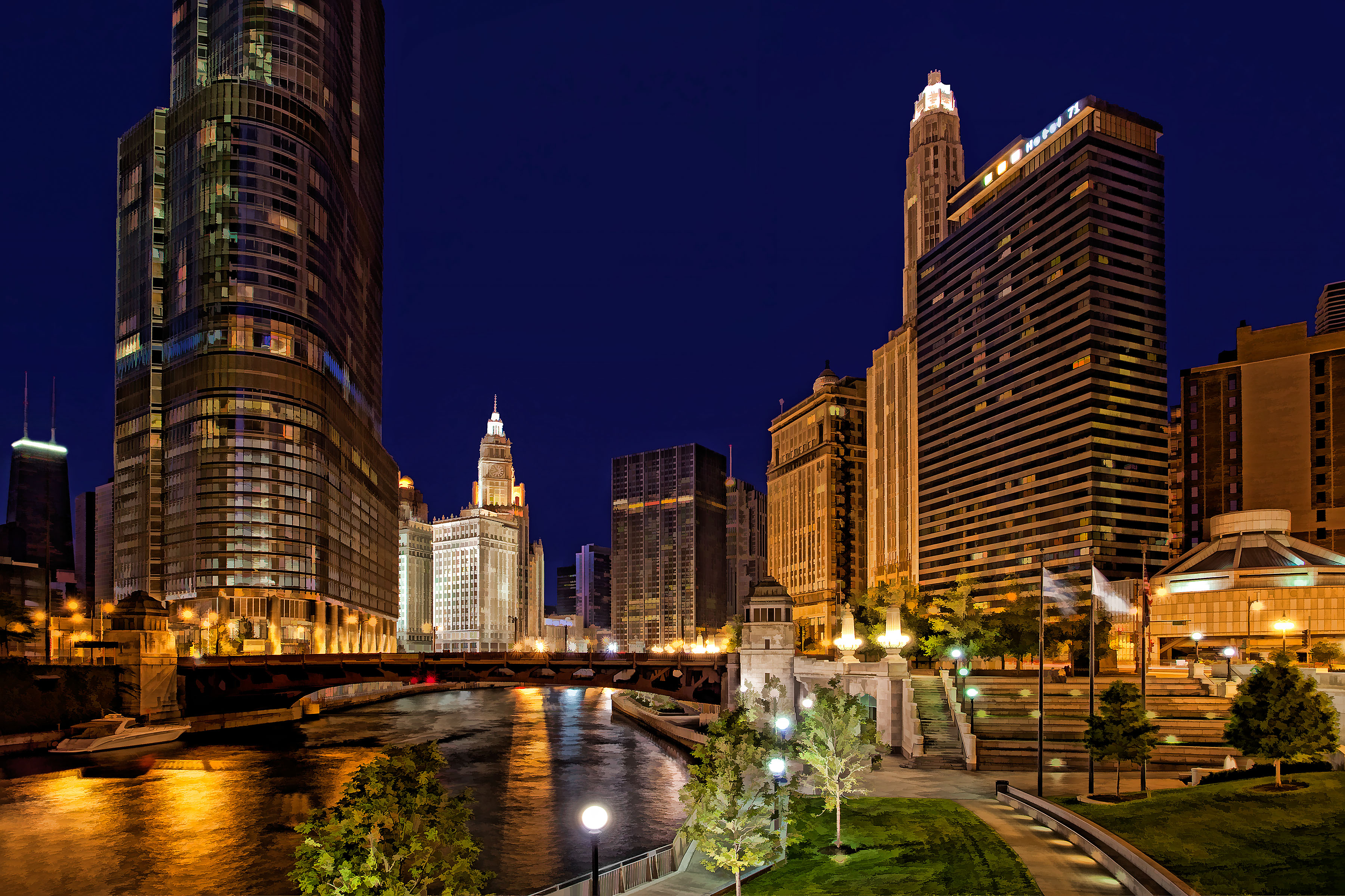 Chicago Cityscape at Night