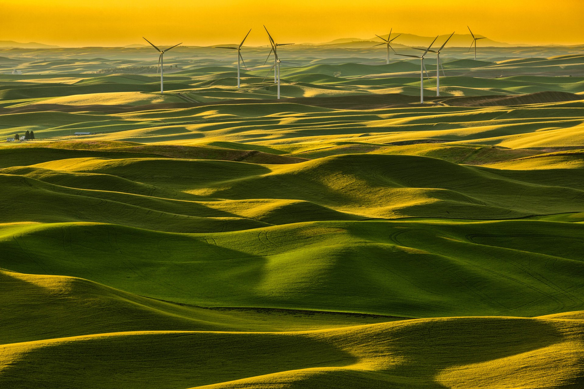 Download Windmill Grass Field Hill Italy Photography Tuscany HD Wallpaper