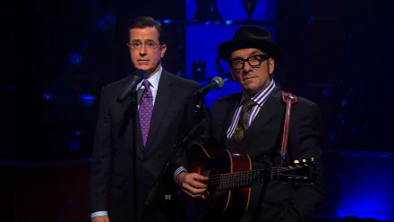  Elvis Costello with Stephen Colbert