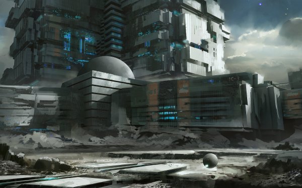 Sci Fi Building Robot Futuristic HD Wallpaper | Background Image