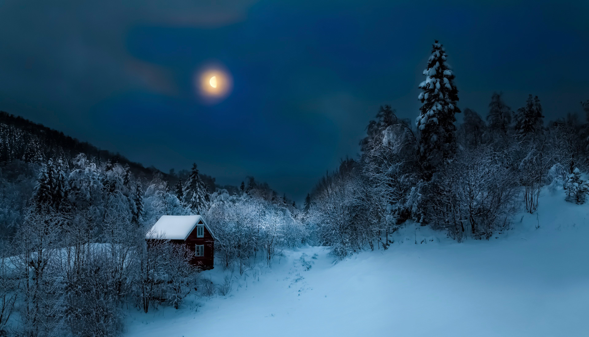 Winter Night HD Wallpaper Background Image 1920x1098 ID677023 Wallpaper Abyss