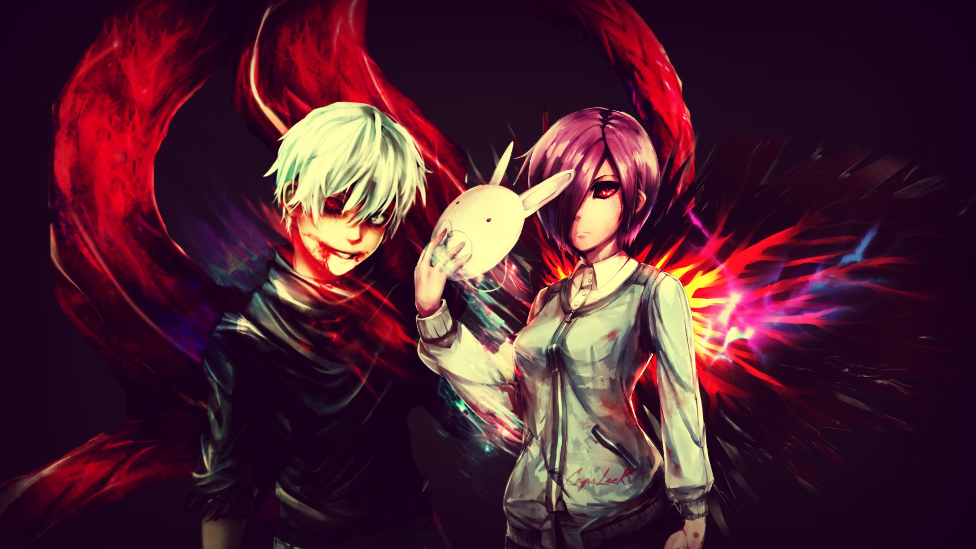 Tokyo Ghoul Touka and Kaneki