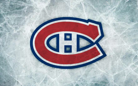 A high-definition wallpaper featuring the Montreal Canadiens logo, set against a textured ice background, celebrating Canada's rich hockey tradition.