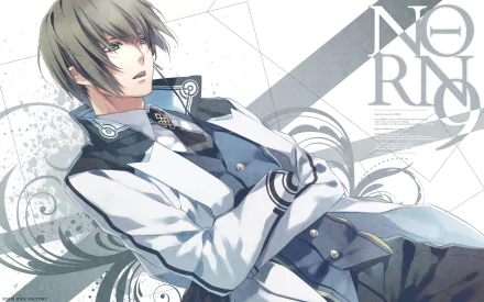 HD PC desktop wallpaper featuring Natsuhiko Azuma from the anime Norn9: Norn + Nonette, showcasing a stylish character design with cool tones and intricate background details.