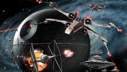 TIE Fighter Death Star video game Star Wars: Empire at War HD Desktop Wallpaper | Background Image