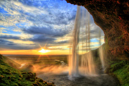  Iceland Waterfall Seljalandfoss