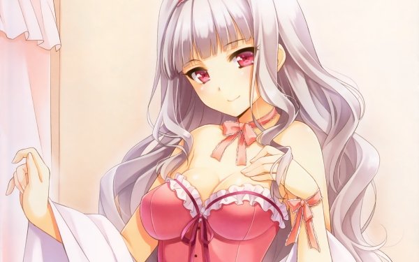 Anime The iDOLM@STER THE iDOLM@STER Takane Shijou Long Hair White Hair Red Eyes Headband HD Wallpaper | Background Image