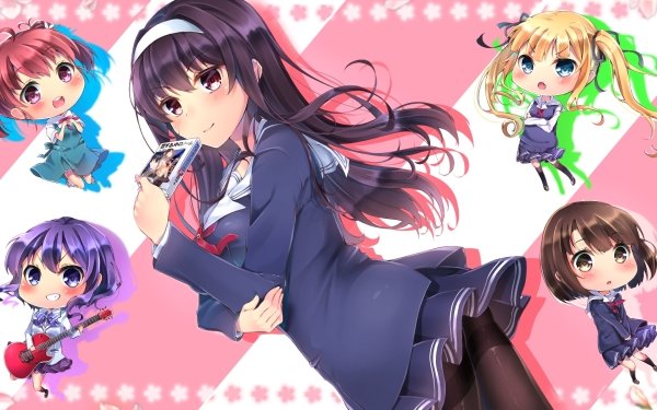 Anime Saekano: How to Raise a Boring Girlfriend Utaha Kasumigaoka Eriri Spencer Sawamura Megumi Katō Izumi Hashima Michiru Hyodo HD Wallpaper | Background Image