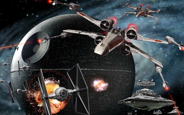 TIE Fighter Death Star video game Star Wars: Empire at War HD Desktop Wallpaper | Background Image