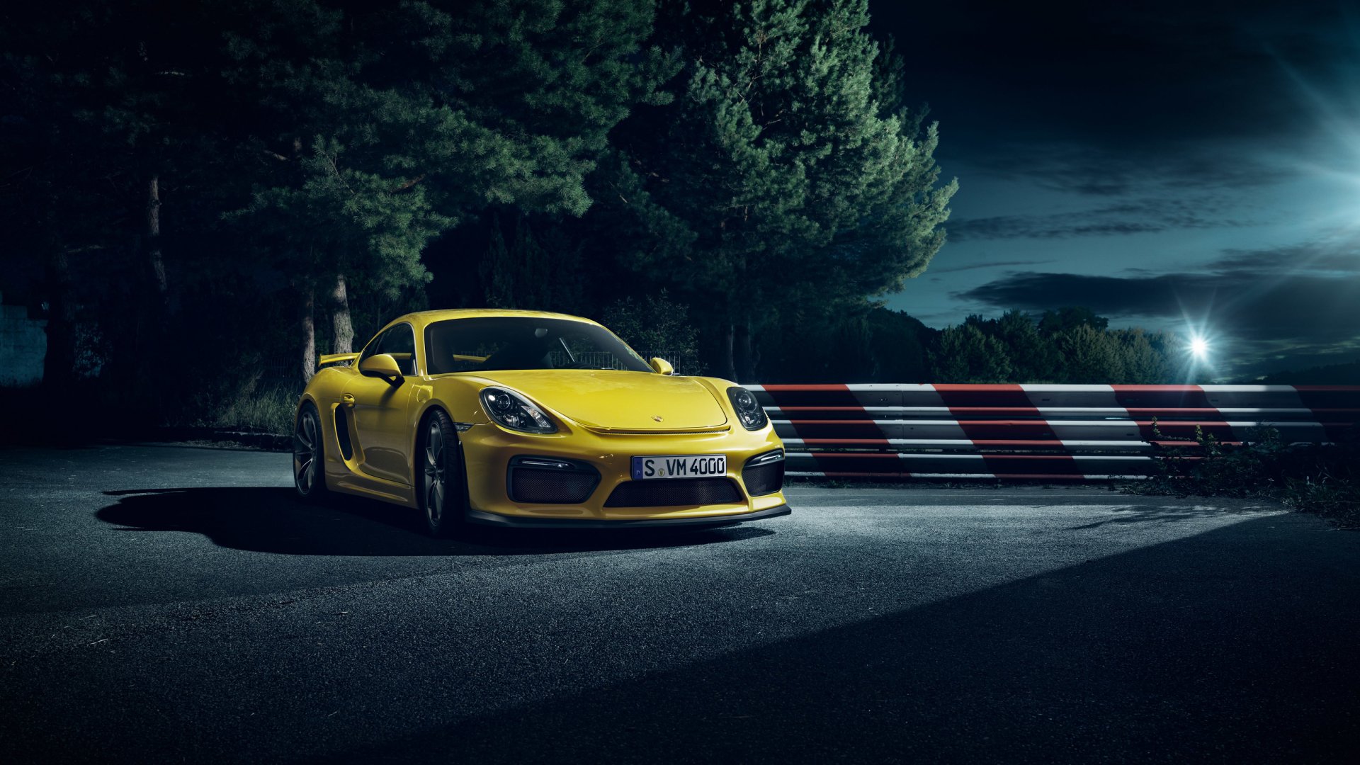 Download Car Yellow Car Porsche Vehicle Porsche Cayman GT4 HD Wallpaper