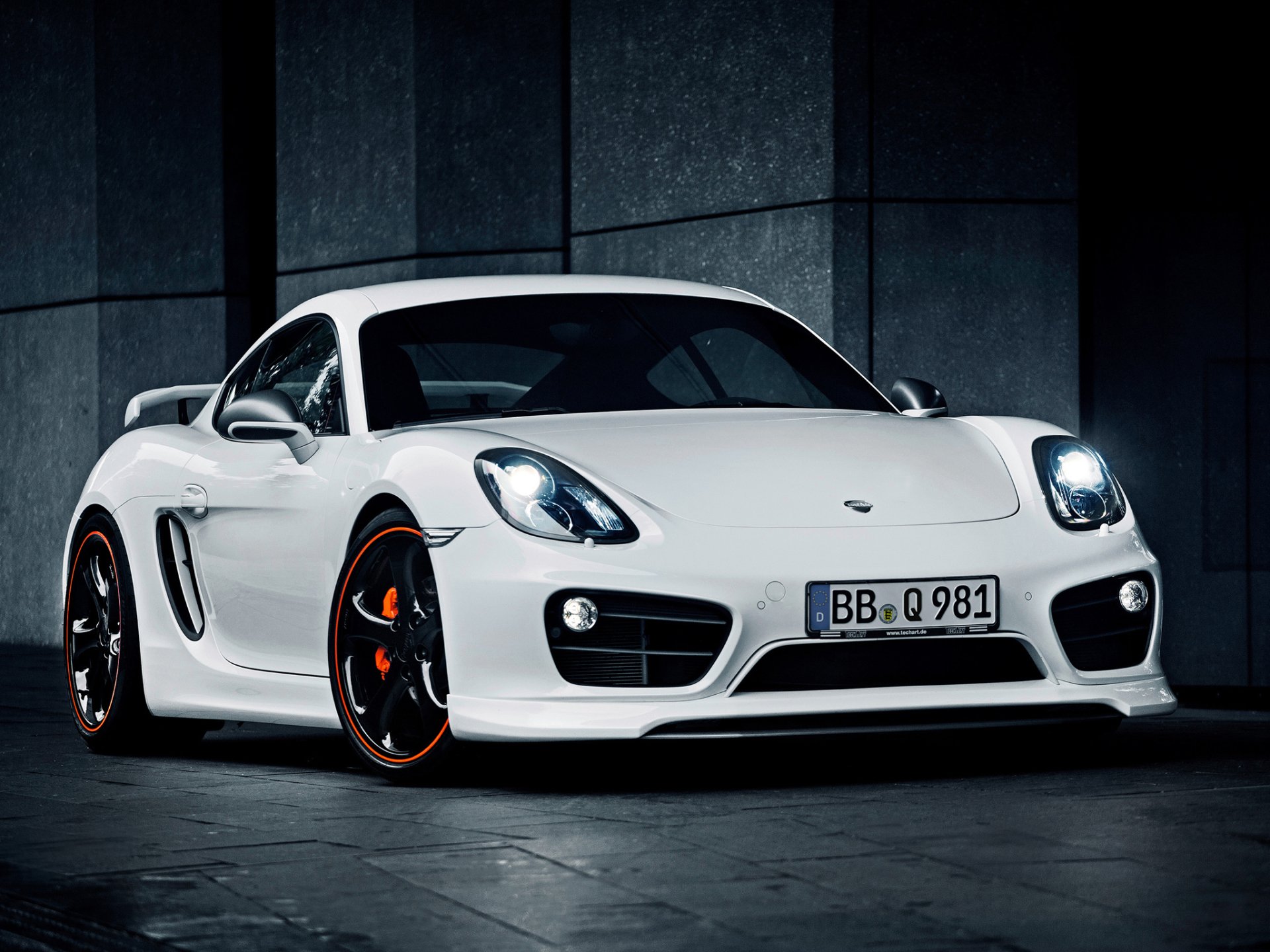 Download White Car Car Porsche Vehicle Porsche Cayman HD Wallpaper