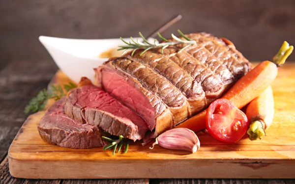 roast meal vegetable carrot tomato food meat HD Desktop Wallpaper | Background Image