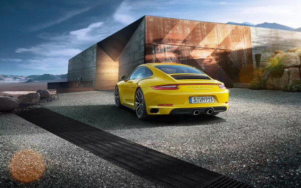 yellow car car Porsche Porsche 911 Porsche 911 Carrera 4S vehicle Porsche 911 Carrera HD Desktop Wallpaper | Background Image