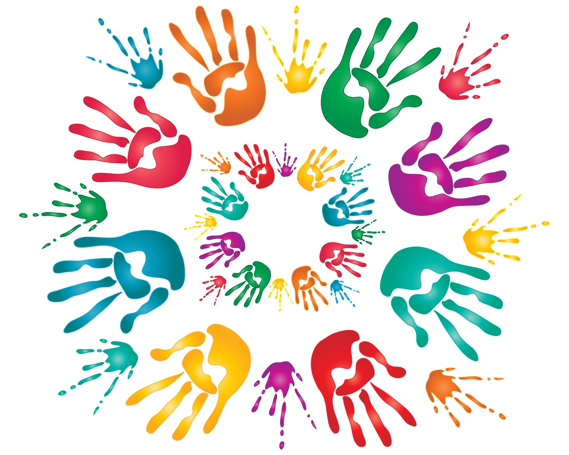 Download Handprint Colors Holiday Holi HD Wallpaper