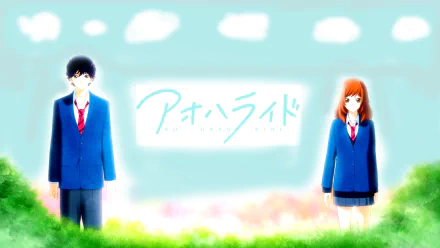Futaba Yoshioka Kou Mabuchi Anime Ao Haru Ride HD Desktop Wallpaper | Background Image