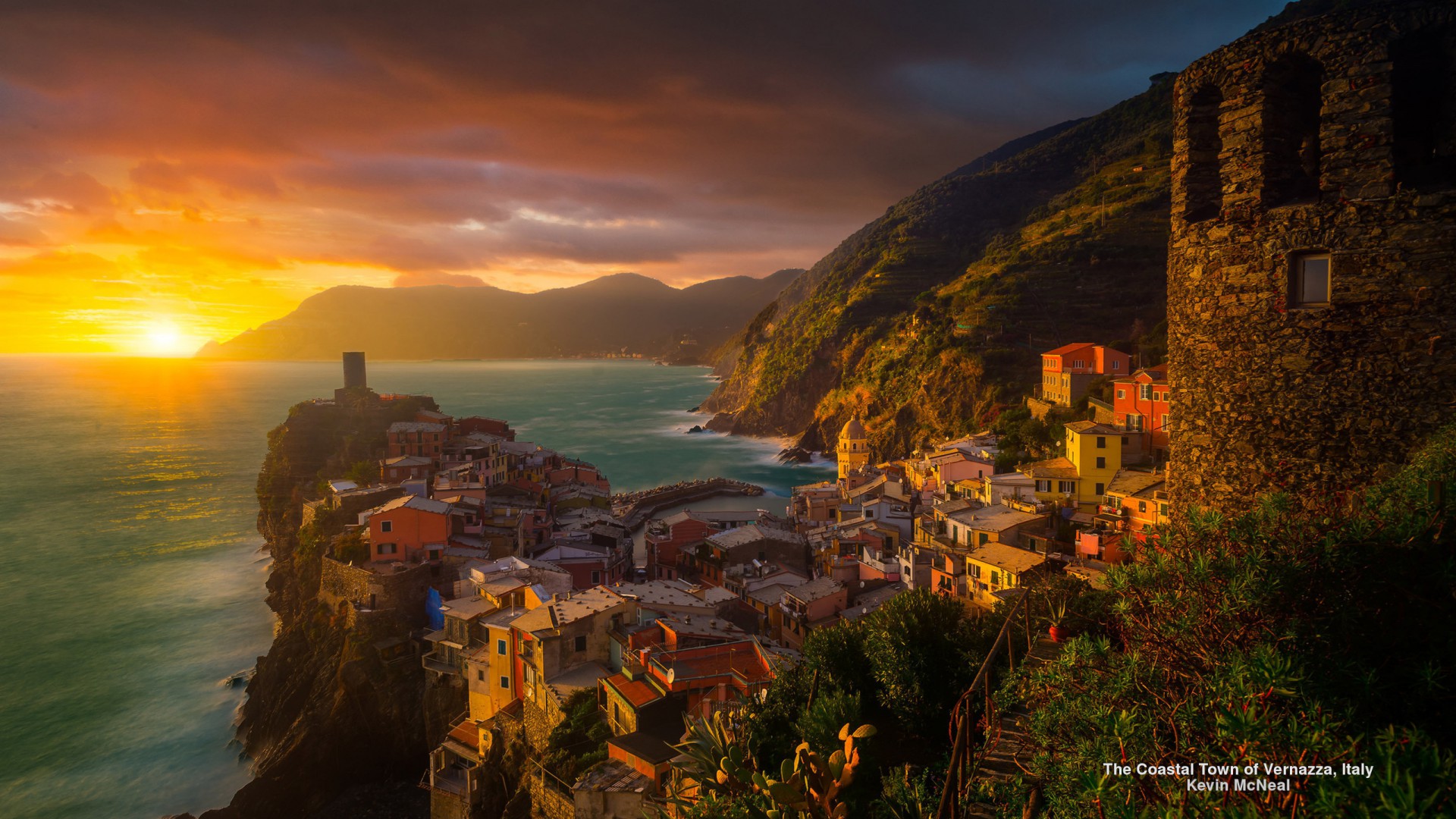Vernazza, Italy at Sunset by Kevin McNeal