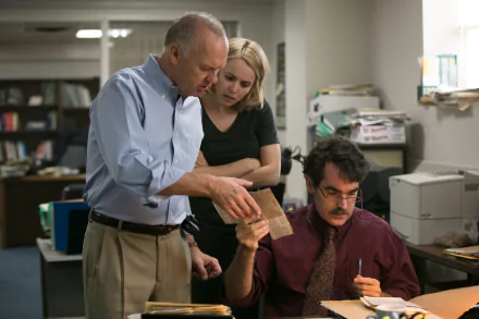 Brian d'Arcy James Matt Carroll Michael Keaton Walter 'Robby' Robinson Rachel Mcadams Sacha Pfeiffer Spotlight (2015) movie HD Desktop Wallpaper | Background Image