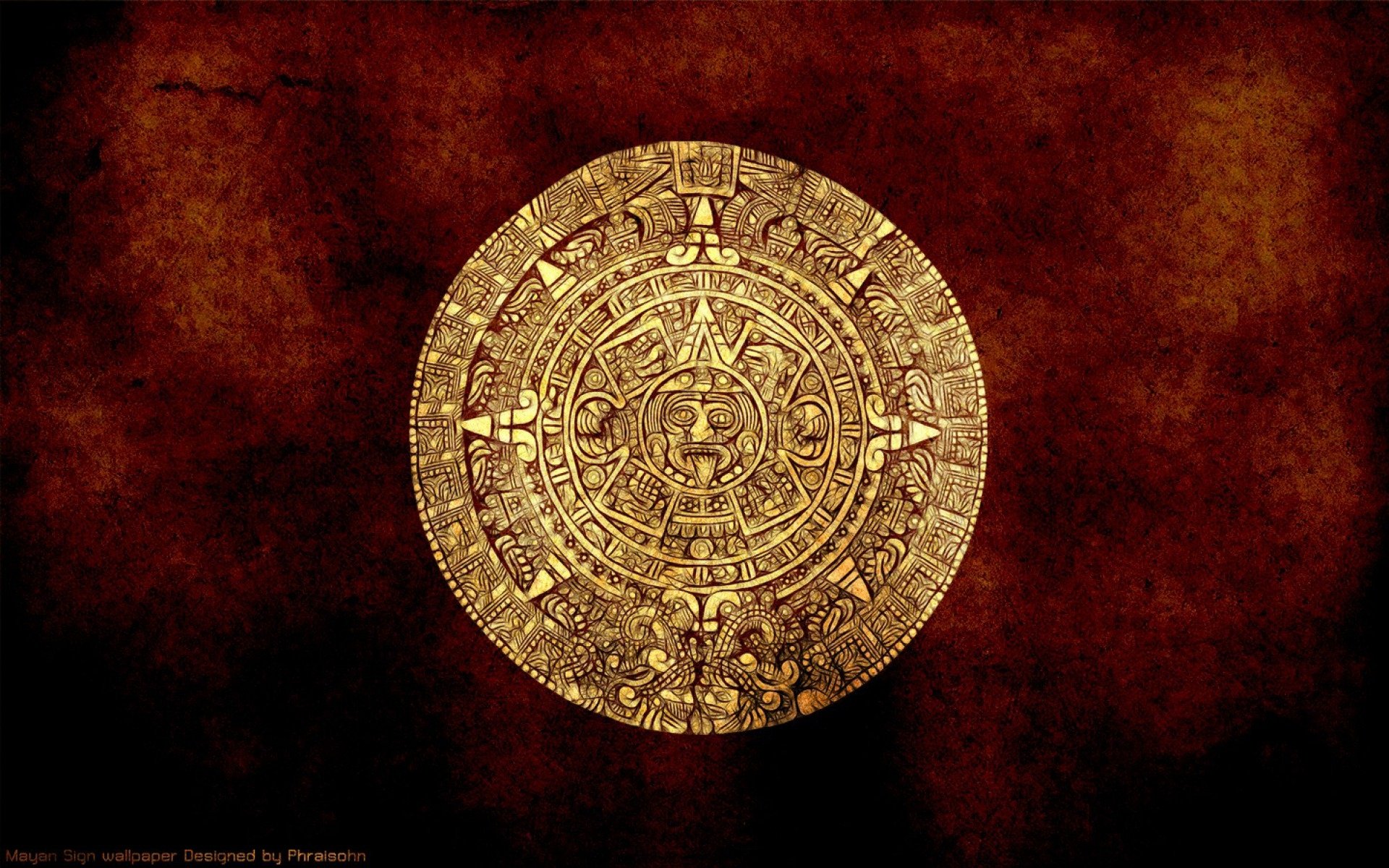 Download Gold Calendar Artistic Aztec HD Wallpaper