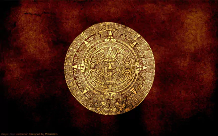  Gold Aztec Calendar