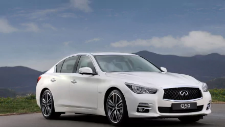 car white car Infiniti vehicle Infiniti Q50 HD Desktop Wallpaper | Background Image